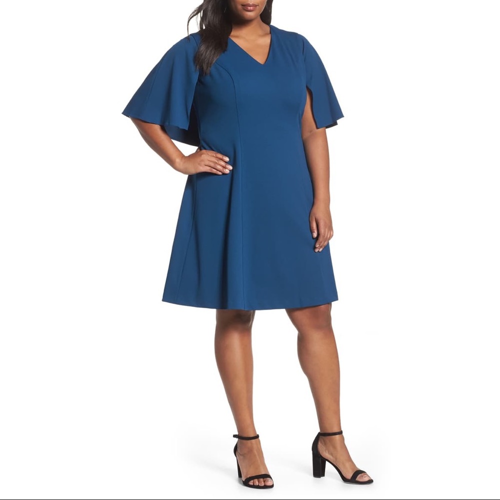 NWOT Adrianna Papell Capelet A-like Dress 16W